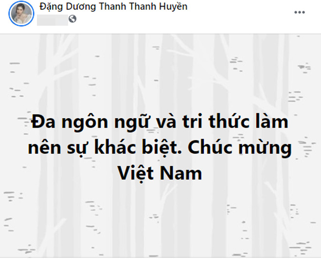 Thanh Huyền gửi lời chúc mừng tới Thùy Tiên