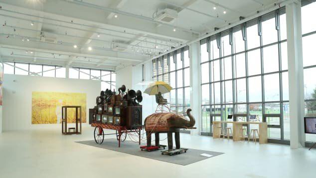Tác phẩm nghệ thuật trưng bày tại bảo tàng Unimaru. Ảnh - Bộ Thống nhất Hàn Quốc