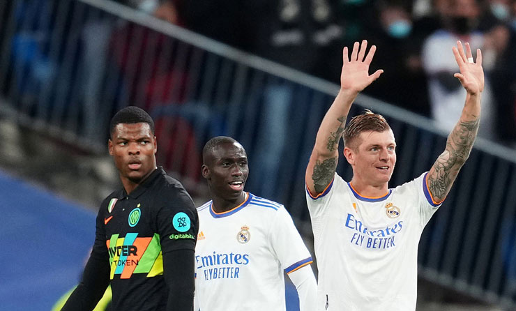 Real Madrid cán mốc kỷ lục 1000 bàn thắng ở Champions League (không kể vòng loại) sau tuyệt phẩm của Toni Kroos vào lưới Inter Milan