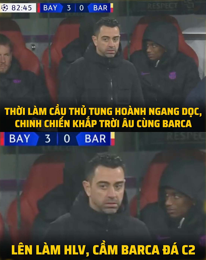 Vừa quay lại Barca anh được "uống C2" ngay rồi.