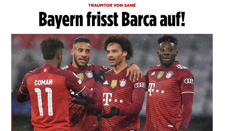 Tờ Kicker của Đức: "Bayern nuốt chửng Barca"