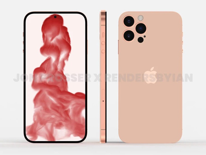 Ảnh concept iPhone 14 Pro Max với camera selfie "đục lỗ".