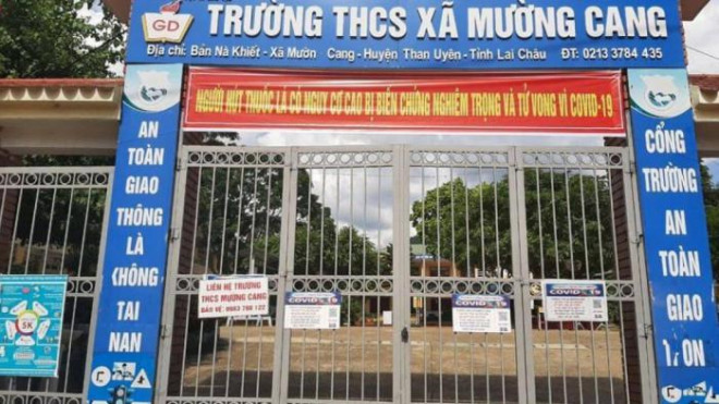 Trường THCS Mường Cang, nơi xảy ra vụ việc