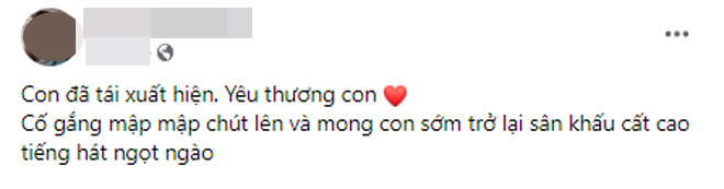 Những bài viết từ FC Hồ Văn Cường đăng mới đây gửi tình yêu thương, mong chờ giọng ca trẻ sớm trở lại sân khấu