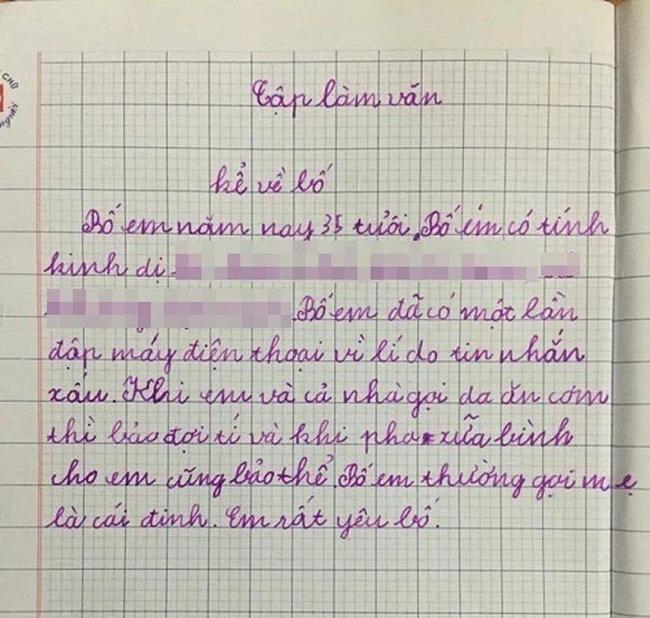 Học sinh tiểu học &#34;bóc phốt&#34; tật xấu của bố khiến ai nấy đọc không nhịn nổi cười - 1