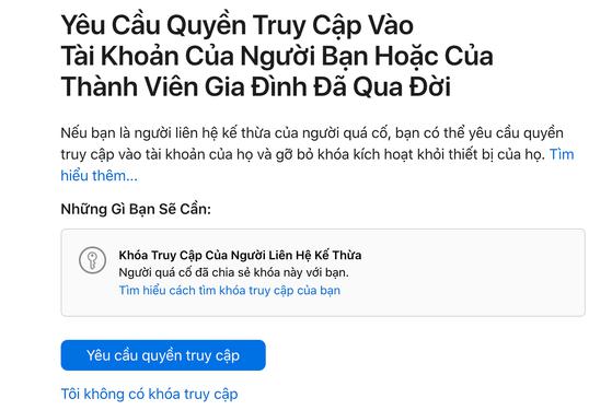 Truy cập dữ liệu của bạn bè, người thân sau khi họ qua đời. Ảnh: MINH HOÀNG