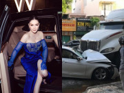 Đời sống Showbiz - Lý Nhã Kỳ thoát chết trong vụ xe Mercedes bị container cán nát trên xa lộ Hà Nội