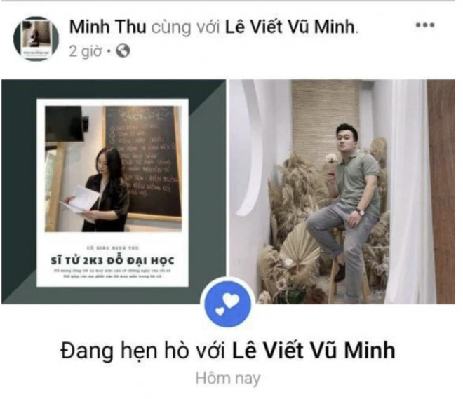 "Cô giáo" vật lý công khai bạn trai vào ngày 20/10.