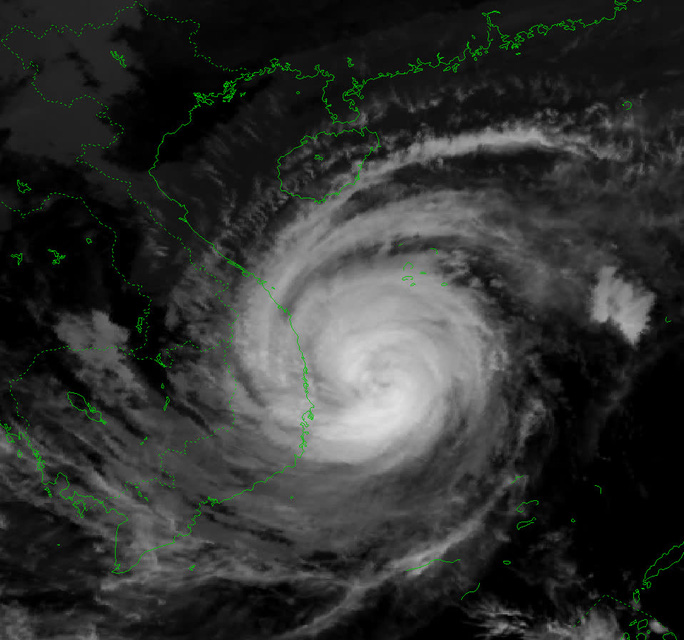 Hình ảnh mây vệ tinh của bão số 9 - Nguồn: Trung tâm Dự báo khí tượng thủy văn quốc gia