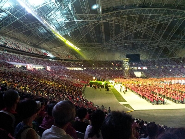 Sân vận động là trung tâm của khu liên hợp Trung tâm Thể thao Singapore.
