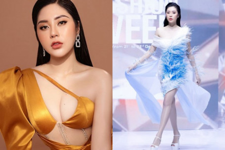 Hoa hậu Tô Diệp Hà lần đầu catwalk, sải bước cùng Khánh Vân, Thanh Hằng