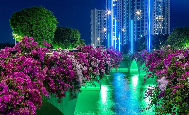 Cầu Thuỷ Tiên – 1 trong 3 điểm bắn pháo hoa đồng loạt của Ecopark