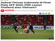 Bóng đá - Báo Indonesia: &quot;Chọn Việt Nam hay Thái Lan cho trận chung kết AFF Cup?&quot;