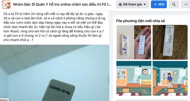 Bệnh nhân Covid-19 đăng bài nhờ các bác sĩ tư vấn, điều trị Covid-19 tại nhà