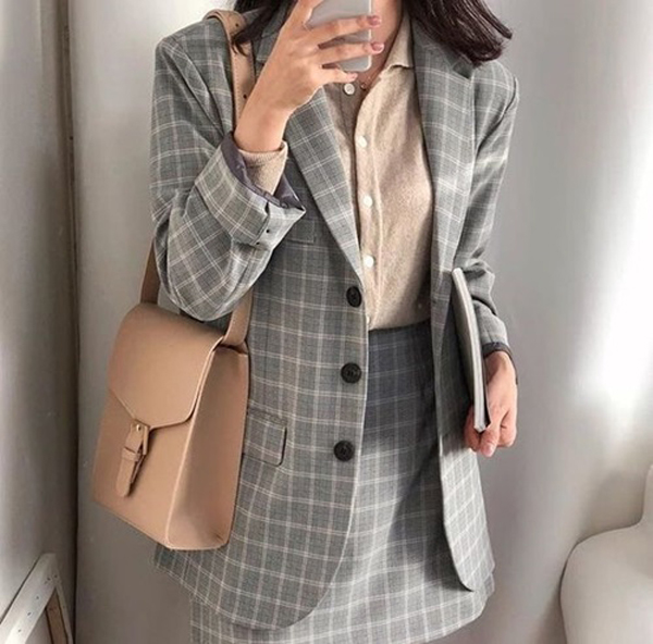 Những kiểu áo blazer kẻ caro siêu đẹp bạn gái nhất định phải có - 9