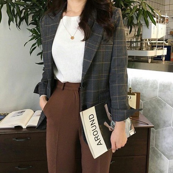 Những kiểu áo blazer kẻ caro siêu đẹp bạn gái nhất định phải có - 5