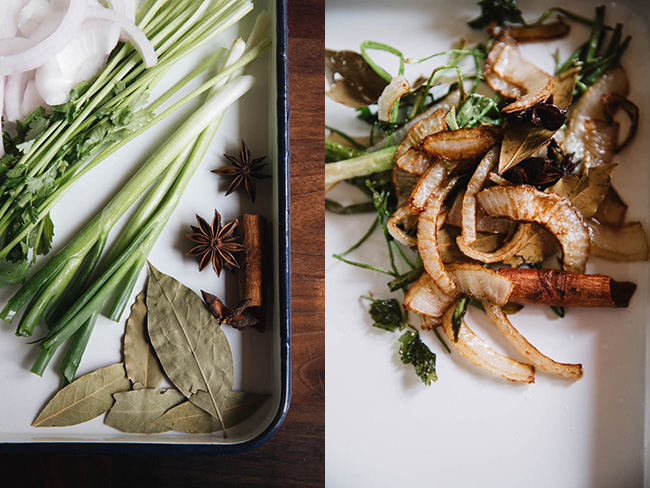 Rửa sạch và lau khô các loại rau.