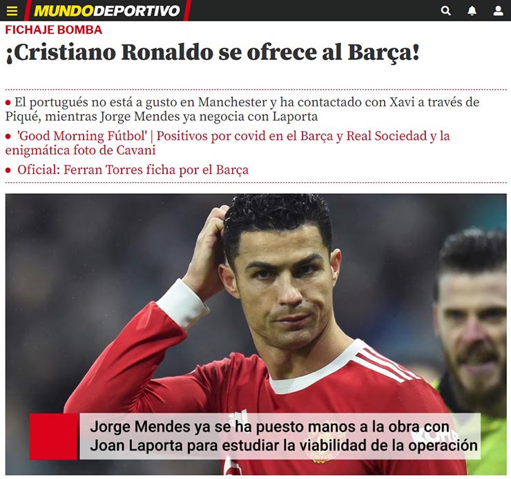 Mundo Deportivo "tiết lộ", Ronaldo muốn khoác áo Barcelona