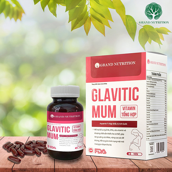 Glavitic Mum với hàm lượng thành phần khoáng chất và Vitamin nổi trội