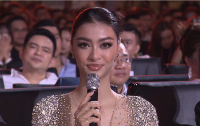 Á hậu Kiều Loan là giám khảo đặt câu hỏi cho Mai Ngô tại chung kết Miss Grand Vietnam 2022