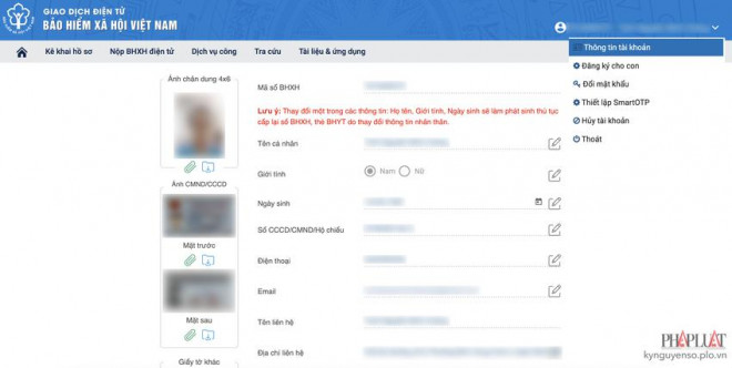 Cách cập nhật CCCD gắn chip vào tài khoản BHXH ngay tại nhà - 3