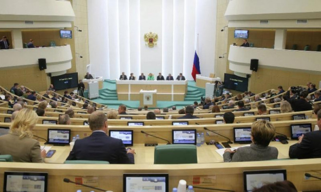 Tại một phiên họp của Hội đồng Liên bang Nga. Ảnh: RiaNovosti