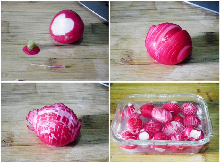 A tip for turning red beets into blooming flowers, making a delicious sweet and sour condiment - 2