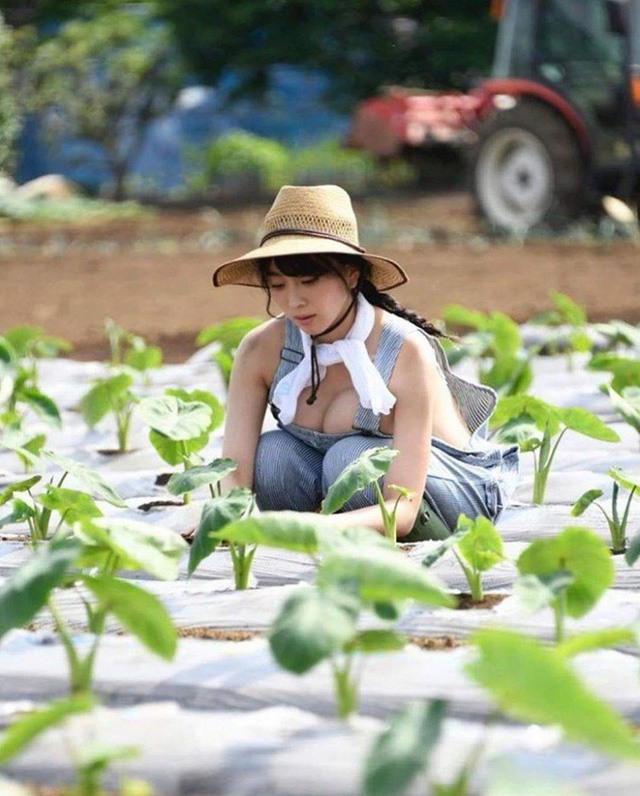 Ngoài những lời khen ngợi về nhan sắc và vóc dáng nổi bật giữa cánh đồng, cô gái này cũng bị không ít người “ném đá” vì ăn mặc mát mẻ.