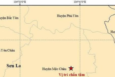 Động đất 3,2 độ ở Mộc Châu, gây rung chấn nhẹ