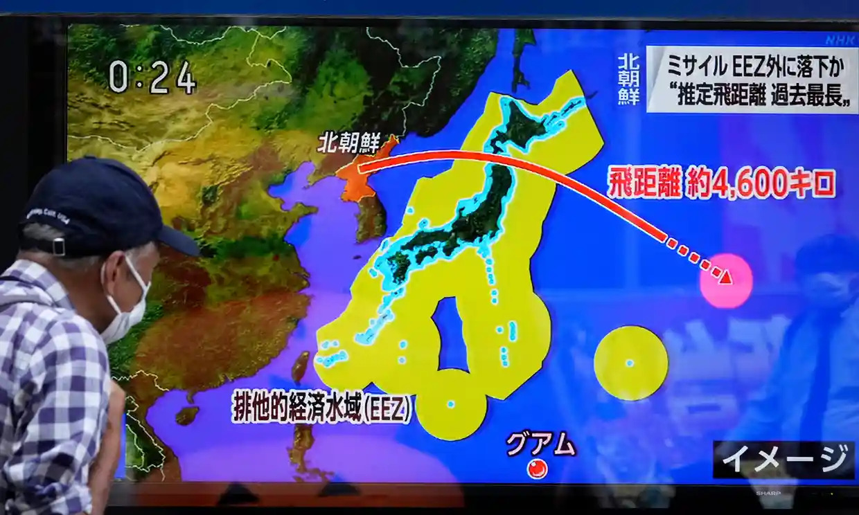 Triều Tiên phóng thêm 2 tên lửa, chỉ 2 ngày sau khi bắn tên lửa đạn đạo xuyên qua Nhật Bản (ảnh: Reuters)