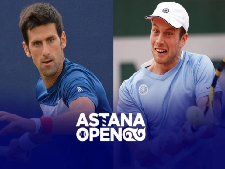 Video tennis Djokovic - Van De Zandschulp: Tận dụng break đỉnh cao, lấy vé tứ kết (Astana Open)