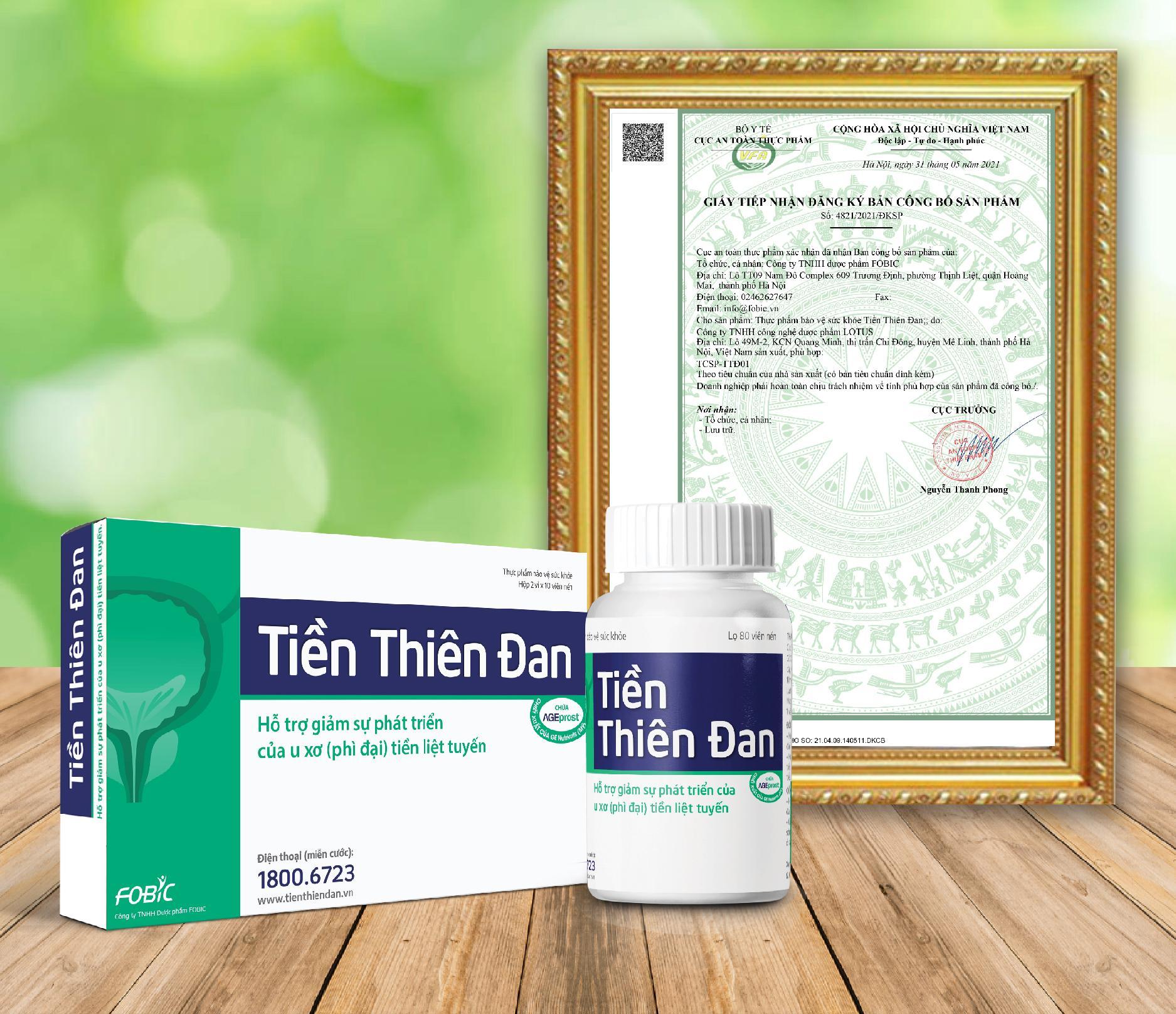 Sản phẩm Bảo vệ sức khỏe Tiền Thiên Đan đã được Bộ Y tế cấp phép