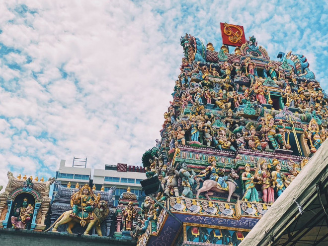 Đền Sri Veeramakaliamman - địa điểm lý tưởng cho một buổi sáng thảnh thơi. Ảnh: URA Singapore.