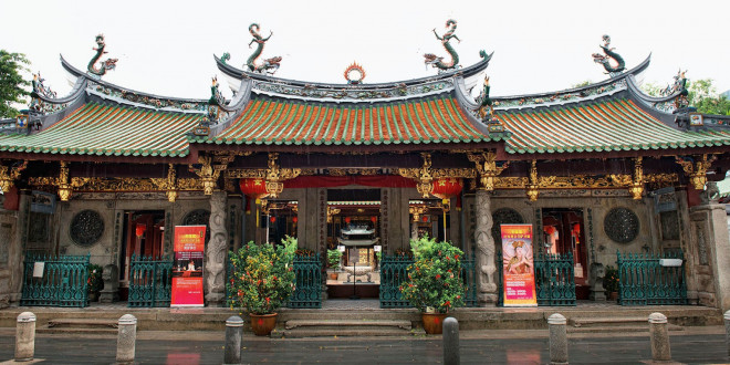 Chùa Thian Hock Keng&nbsp;được xây dựng từ thế kỷ 19. Ảnh: Chinatown Singapore.