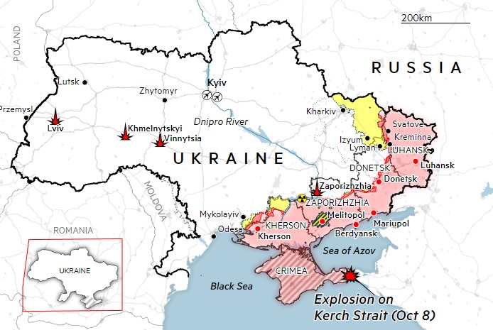 Các thành phố miền tây Ukraine bị không kích trong ngày thứ hai.