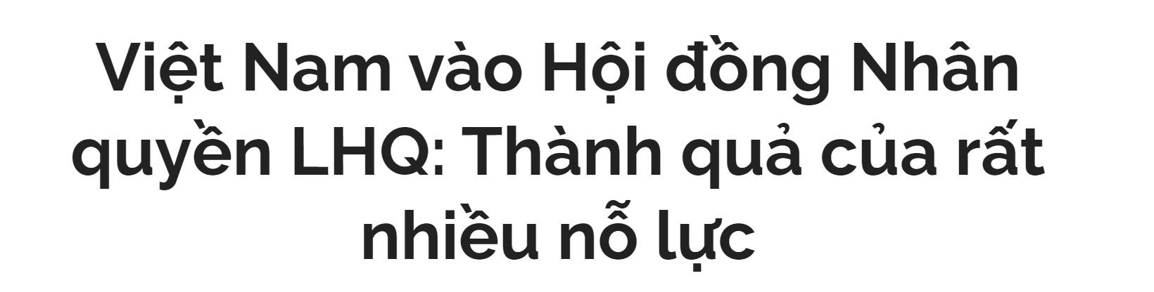 Việt Nam vào Hội đồng Nhân quyền LHQ: Thành quả của rất nhiều nỗ lực - 2