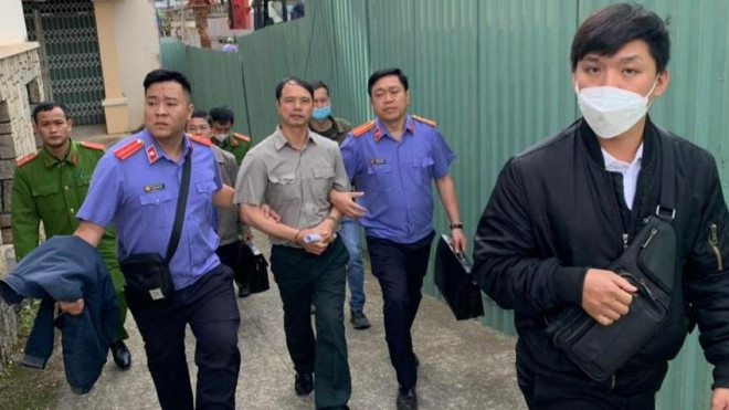 Nguyễn Ngọc Thiện - Phó Chi cục Thi hành án Dân sự TP Đà Lạt bị bắt giữ. Ảnh: CTV