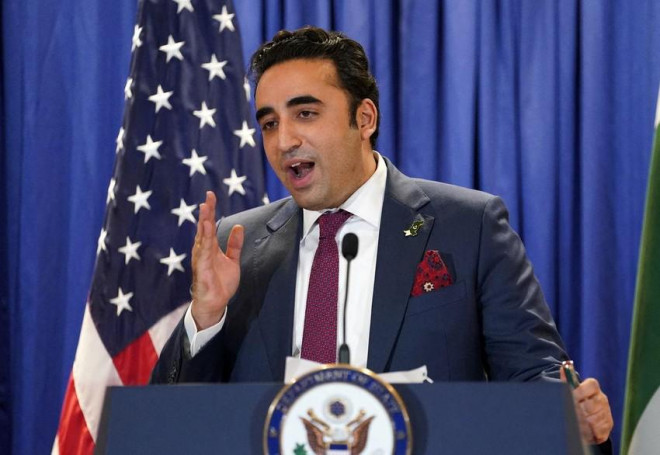 Ngoại trưởng Pakistan Bilawal Bhutto-Zardari. Ảnh: Kevin Lamarque/POOL/REUTERS