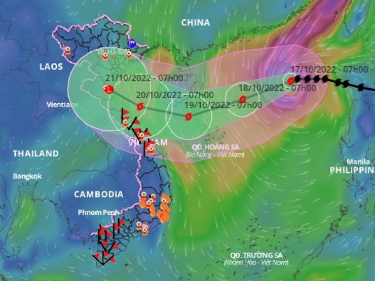 Diễn biến mới nhất của bão số 6 Nesat đang hướng về phía Trung Bộ