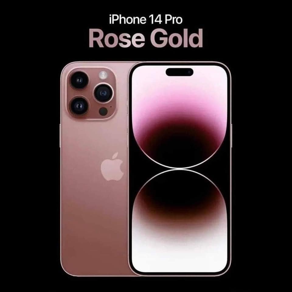 Ảnh concept&nbsp;iPhone 14 Pro Hồng vàng.