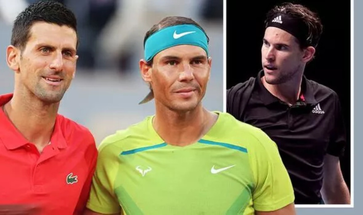 Thiem (phải) sẽ lợi hại hơn vào năm 2023, đó là lời cảnh báo của HLV Green dành cho Djokovic, Nadal