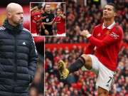 Bóng đá - Ten Hag hé lộ lí do thay Ronaldo, bức xúc trọng tài vì MU mất penalty