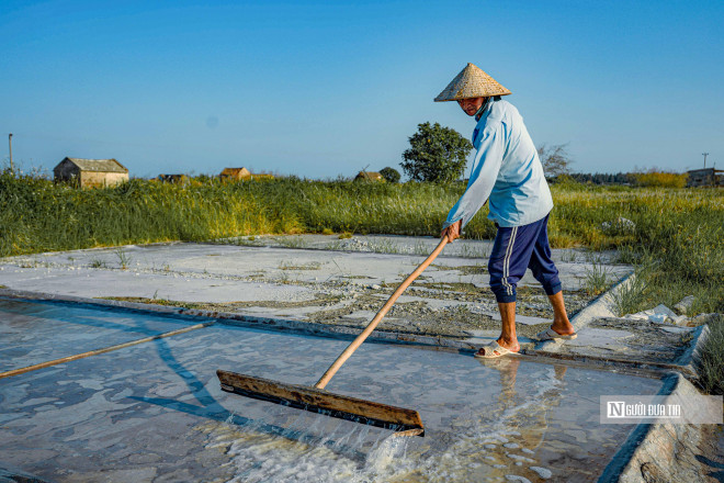 Ông Hào (một người dân ở đây) cho biết, hiện nhiều đồng muối ở Nam Định đang bước vào vụ thu hoạch. Tuy nhiên, người dân nơi đây chưa thể tính được lời lãi vì vẫn mang nỗi lo những cơn mưa trái mùa trút xuống.