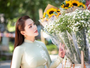 Đời sống Showbiz - Xao xuyến ngắm ca sĩ Nguyễn Ngọc Anh thướt tha áo dài trong nắng thu Hà thành