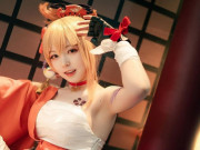 Công nghệ thông tin - Cosplay nhân vật Yoimiya của game Genshin Impact, hot girl Trung Quốc “đốn tim” game thủ