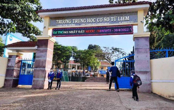 Trường THCS Từ Liêm, thị trấn Nam Ban, huyện Lâm Hà - nơi nạn nhân đang học