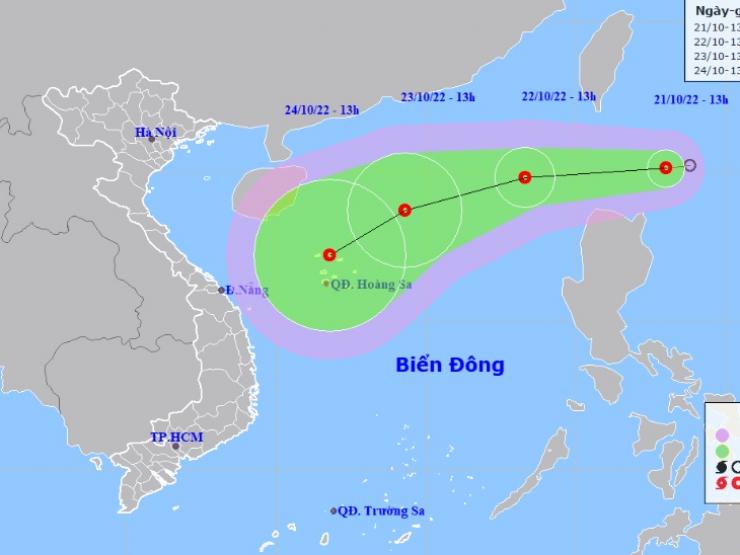 Áp thấp nhiệt đới gió giật cấp 8 đang tiến vào Biển Đông