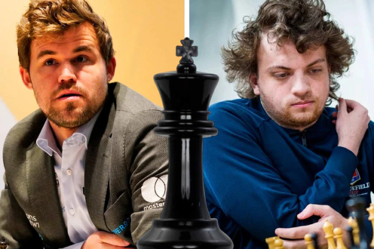 Niemann (bên phải) kiện, đòi phía Carlsen (trái) phải bồi thường 100 triệu USD (khoảng 2.400 tỷ đồng)