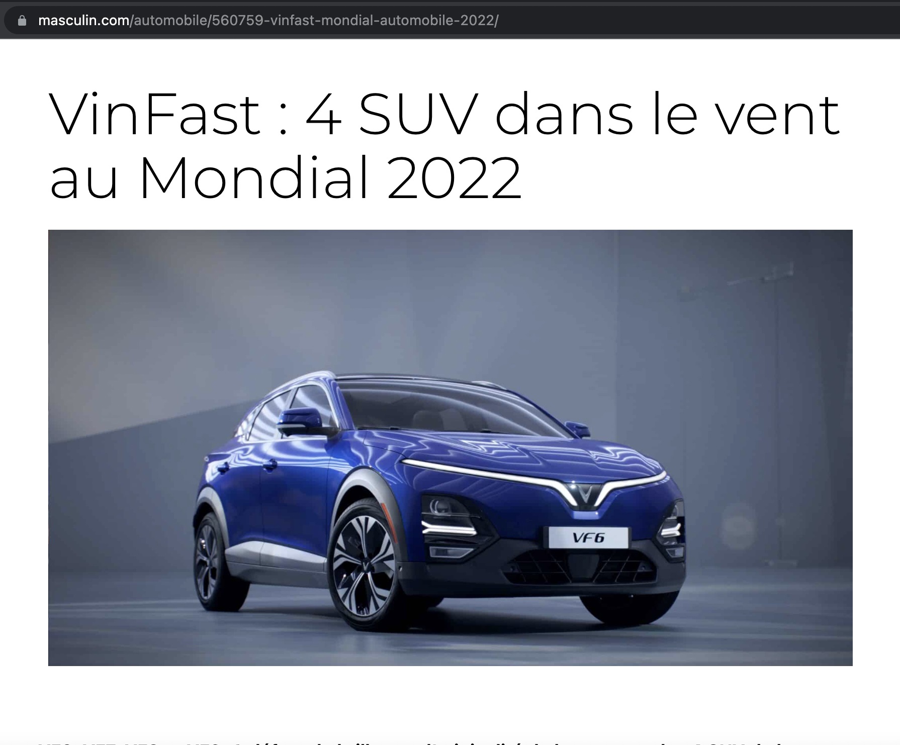 Báo Pháp: 4 mẫu SUV của VinFast “làm mưa làm gió” tại Paris Motor Show 2022 - 1