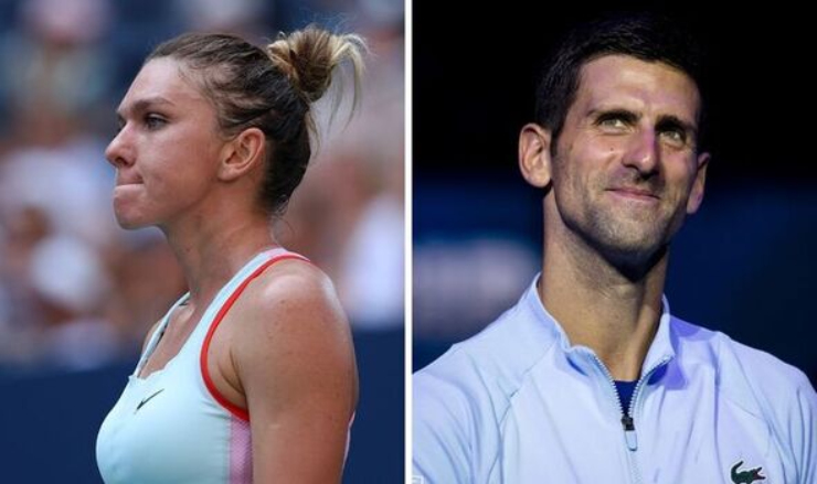 Halep (bên trái) nhận được sự bảo vệ từ hiệp hội được sáng lập bởi Djokovic (phải)